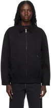 Carhartt Black Newhaven Jacket In Black Rinsed