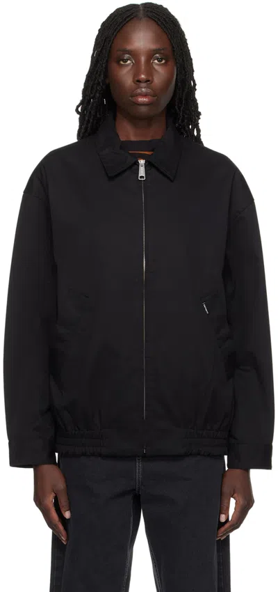 Carhartt Black Newhaven Jacket In Black Rinsed