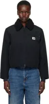 Carhartt Black Newkirk Jacket In Black/camo Leo Tama