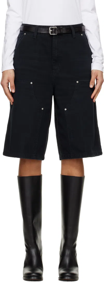 Carhartt Black Nixon Double Knee Denim Shorts