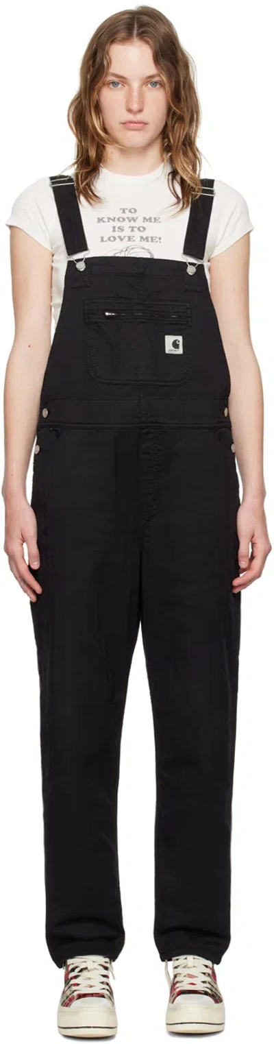 CARHARTT BLACK NORRIS BIB OVERALLS