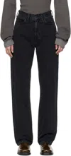 Carhartt Black Noxon Jeans In Stone Washed Black
