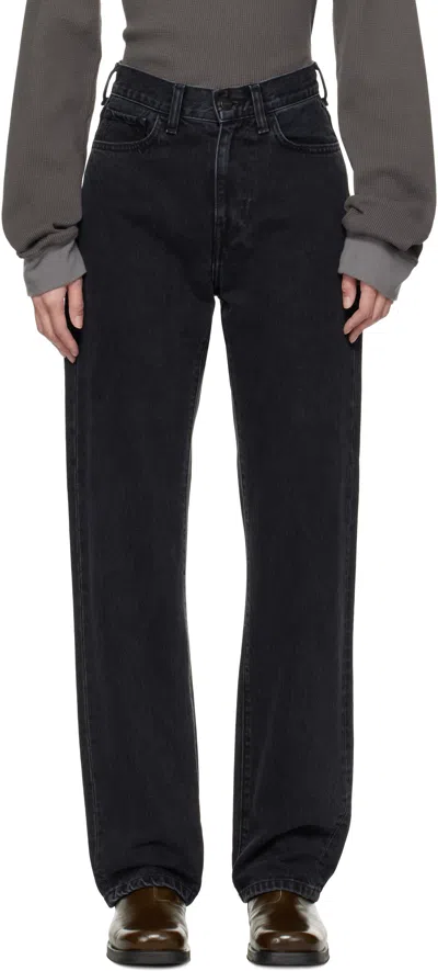 Carhartt Black Noxon Jeans In Stone Washed Black