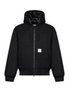 Carhartt Wip Active Liner Fleece Drawstring Hooded Jacket In Black
