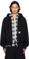 Carhartt Black Og Active Hooded Jacket In 894o Black