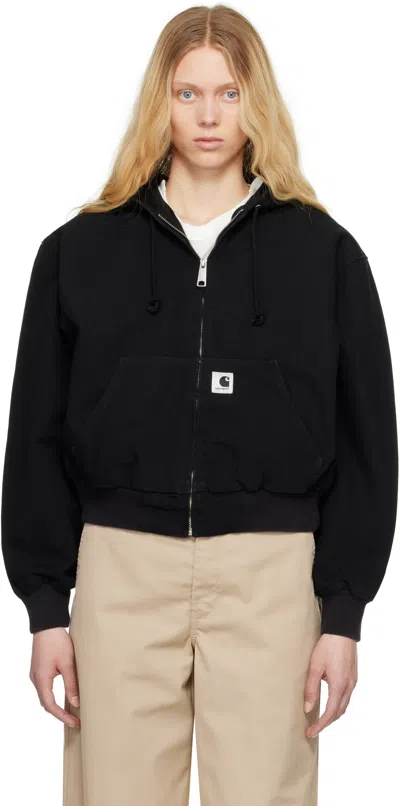 Carhartt Black Og Active Jacket In Black Rinsed