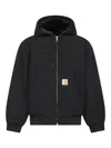 Carhartt Organic Cotton Hooded Blazer Kangaroo Pockets In Animal Print