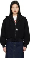 Carhartt Black Og Active Jacket In Rinsed Black