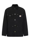 Carhartt Wip Structured Organic Cotton Casual Jacket In Black