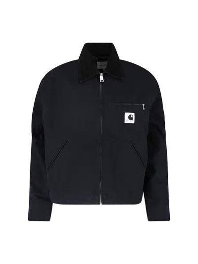 Carhartt Black Og Detroit Cotton Zip-up Jacket
