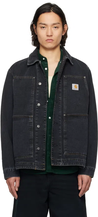 CARHARTT BLACK OG DOUBLE FRONT DENIM JACKET
