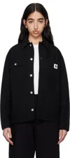 Carhartt Black Og Michigan Jacket In Black / Black Rinsed
