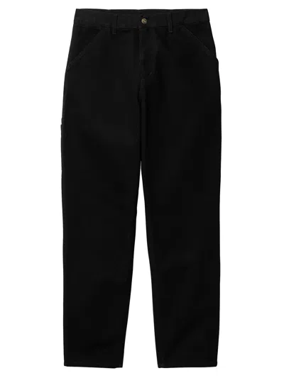 CARHARTT LOGO PATCHED STRAIGHT LEG JEANS