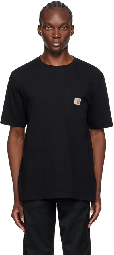 Carhartt Black Pocket T-shirt In Xx 89 Black