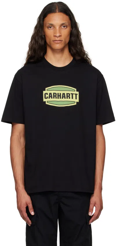 Carhartt Black Press Script T-shirt In Xx 89 Black