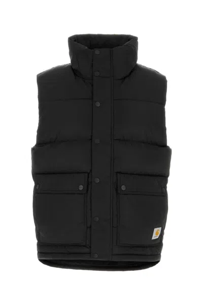 CARHARTT MEN BLACK QUILTED VEST, S LUXURY JACKETS FOR MEN DARVEYS