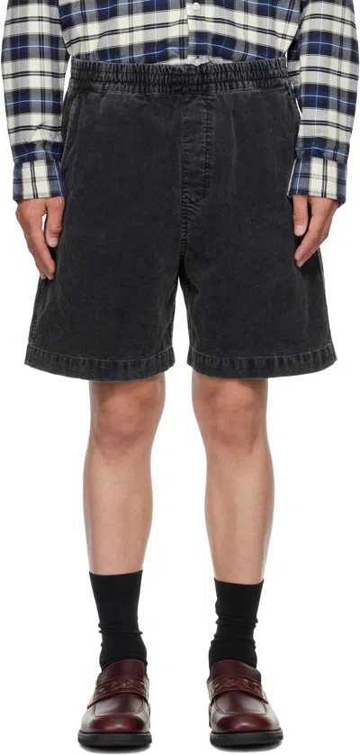 Carhartt Washed Cotton Shorts In Black