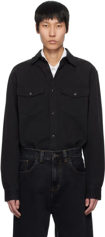 Carhartt Black Santa Fe Shirt In 89gd Black Garment D