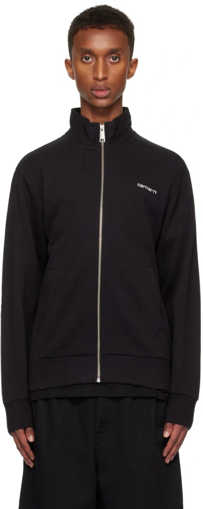 Carhartt Black Script Embroidery Sweatshirt In 0d2xx Black / White