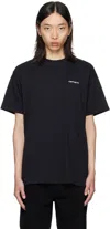 Carhartt Script Logo-embroidered T-shirt In Black
