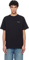 Carhartt Script Logo-embroidered T-shirt In Black