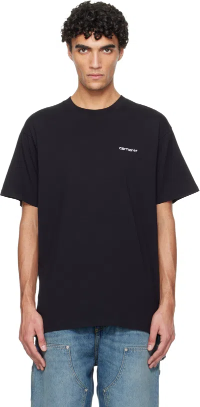 CARHARTT BLACK SCRIPT EMBROIDERY T-SHIRT