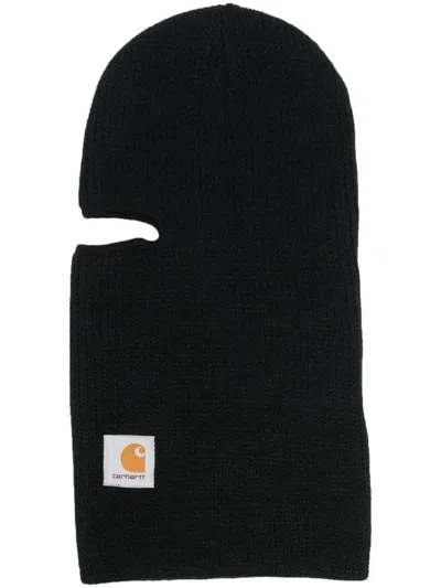 Carhartt Storm Cut-out Detail Ribbed Knit Hat In Black