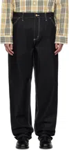 Carhartt Single Knee Pant Back Pockets In 8901 Black Rigid