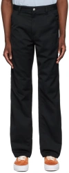 Carhartt Black Simple Trousers In 02 89 Black