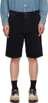 Carhartt Black Single Knee Denim Shorts In 8906 Black