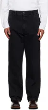 Carhartt Black Single Knee Jeans In Black