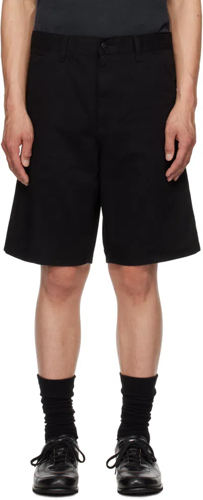 CARHARTT BLACK SINGLE KNEE SHORTS
