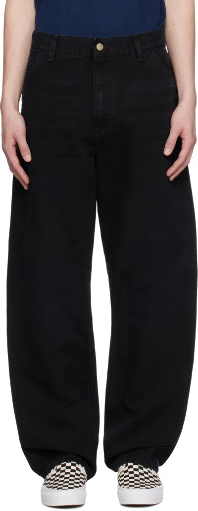 Carhartt Black Single Knee Trousers In 894o Black