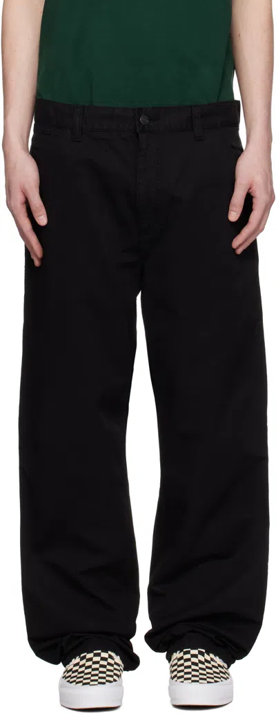 Carhartt Black Single Knee Trousers In 89gd Black