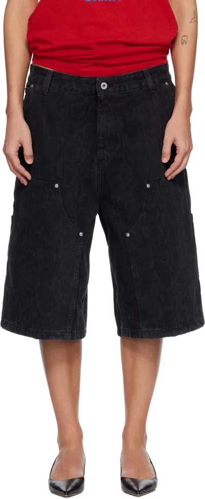 Carhartt Black Snake Nixon Double Knee Denim Shorts