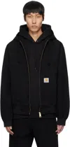 Carhartt Active Liner Fleece Hooded Jacket In 8902 Black Rinsed