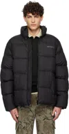 Carhartt Short Quilted Puffer Jacket With Logo In 2dxxx Black / Misty