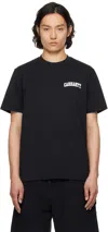 Carhartt Ss College Script T Shirt In Black / White 0d2xx