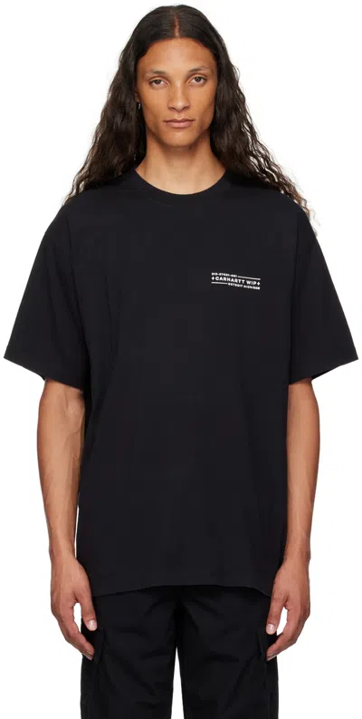Carhartt Black Stamp T-shirt In 06 0d2 Black / White