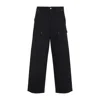 Carhartt Relaxed Straight-leg Jeans With Utility Pockets And Rivet Details In Black