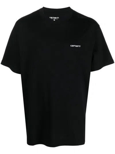 CARHARTT MEN BLACK LOGO T-SHIRT, S LUXURY T-SHIRTS FOR MEN DARVEYS