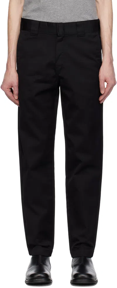 Carhartt Black Twill Master Trousers In 8902 Black Rinsed