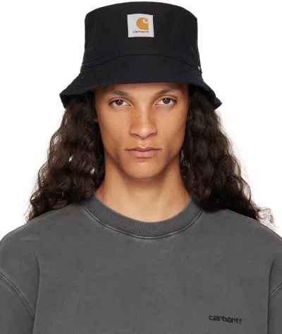 Carhartt Black Walter Linen Bucket Hat In 02 89 Black