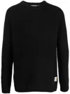 Carhartt Crew Neck Sweater With Logo Patch In Black