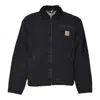 Carhartt Classic Black Jacket With Gold-tone Zipper And Adjustable Details In Black