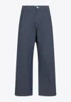 Carhartt Blake Pants With Front Dart And Loose Tapered Fit In Blue