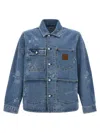 Carhartt Stamp Denim Jacket In Blue