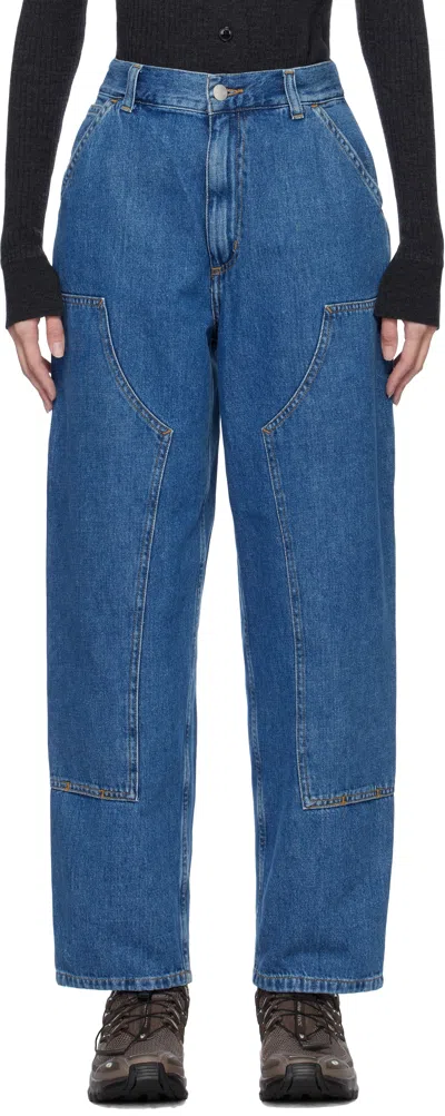 Carhartt Patch-detail Cotton Jeans In Blue