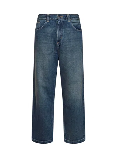 Carhartt Wip Brandon Logo-patch Jeans In Blue