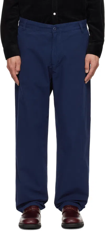 Carhartt Blue Calder Trousers In E7gd Ink